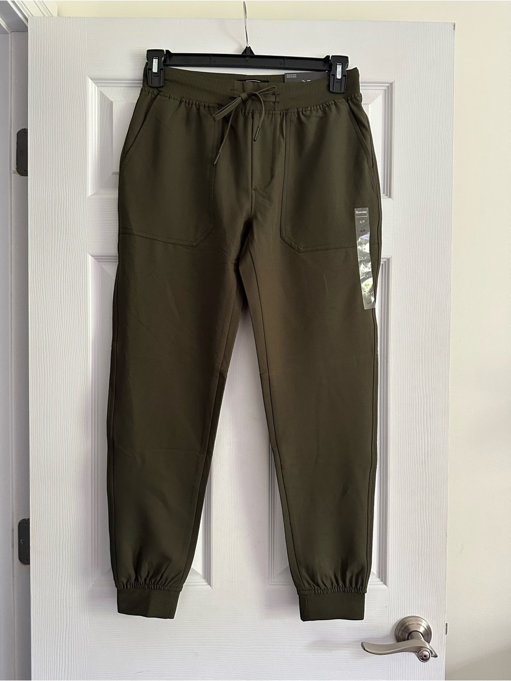 Size S Bluenotes Men’s Traveller Jogger Olive Green Stretch Performance Pants - Picture 3 of 8